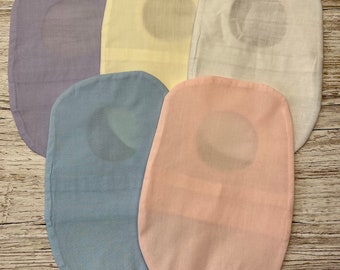 Pastel stoma bag covers, Ileostomy, colostomy handmade stoma bag covers