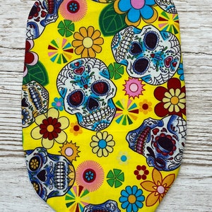 Funky Stoma Bag Covers 'Skulls' Ostomy Ileostomy Colostomy Handmade Yellow Skulls