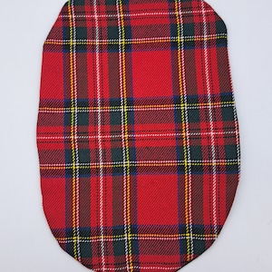 Couvre-sacs pour stomie « Tartan rouge » fait main pour iléostomie, colostomie, iléostomie