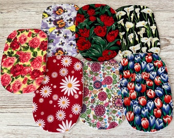 Funky Stoma Bag Covers - 'Flowers' - Ostomy Ileostomy Colostomy Handmade Stoma Bag Cover