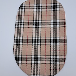 Couvre-sacs pour stomie « Beige tartan » fait main pour iléostomie, colostomie, iléostomie