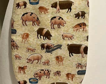 Funky Stoma Bag Covers - 'Happy Pigs' - Stoma Ileostomie Colostomie Handgemaakt