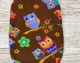 Funky Stoma Bag Covers - 'Brown Owl' - Stoma Ileostomie Colostoma Handgemaakt