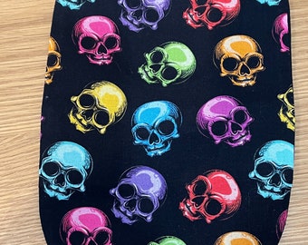 Funky Stoma Bag Covers - Multi Coloured Skulls - Ostomy Ileostomy Colostomy Handmade