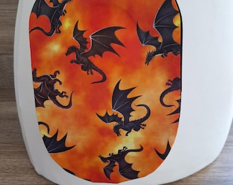 Chic Stoma Bag Cover Flying Dragons Design Handmade for Ileostomy and Colostomy. Limited Number Available