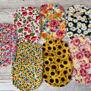 Stoma Bag Covers - 'Flowers' - Ostomy Ileostomy Colostomy Handmade Stoma Bag Cover