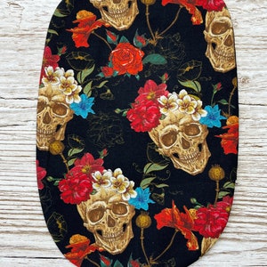 Funky Stoma Bag Covers 'Skulls' Ostomy Ileostomy Colostomy Handmade Skulls and Flowers