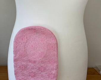 Pink Lace Stoma Bag Covers, Handmade, Ileostomy, Colostomy Pouch Covers Stylish Discreet