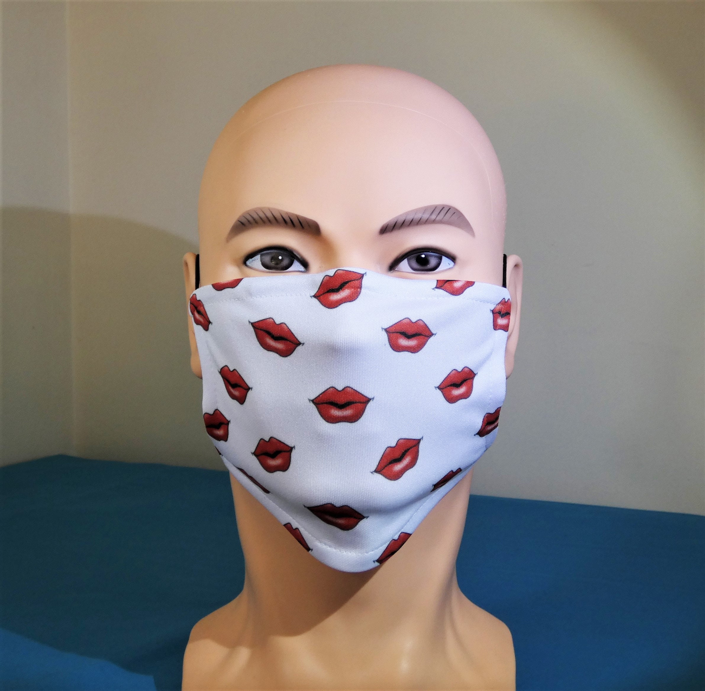 Cute kisses face mask Kiss face mask lips face mask Etsy