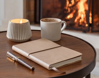 Handmade Journal | Blank Journal | Vegan Leather Journal | A5 Journal