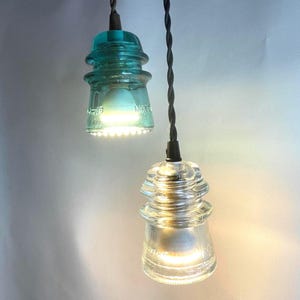 Vintage Glas Isolator Pendelleuchte, Kücheninsel Beleuchtung