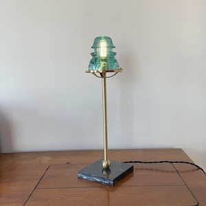 Desk lamps, Glass Insulator Desk Lamp, Table Lamp, Nightstand Lamp