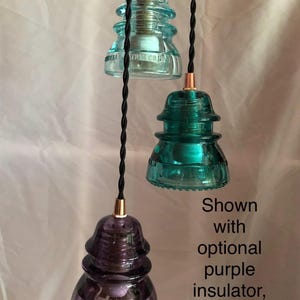 Pendant lights, Glass Insulator Pendant Light using 3 or 4 glass insulators.  Kitchen sink pendant light.  Accent pendant light.