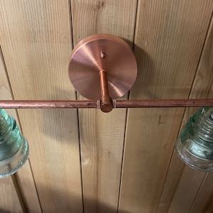 Vanity lights, vintage Glass Insulator bathroom vanity light. image 6