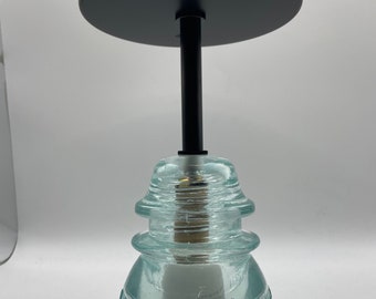 Glass Insulator Ceiling Light, Hallway Lighting, Colored Glass