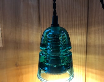 Pendant Lights, Large Beehive Insulator Glass Pendant