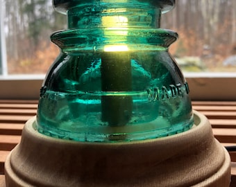 Luce notturna in vetro isolante vintage, opzioni di colore personalizzate