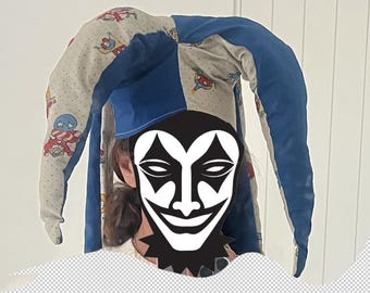 Jester Hat Sewing Pattern PDF | Four Horn Jester Costume Hat | DIY Cosplay, Mardi Gras, Carnival & Theater Costume Accessory