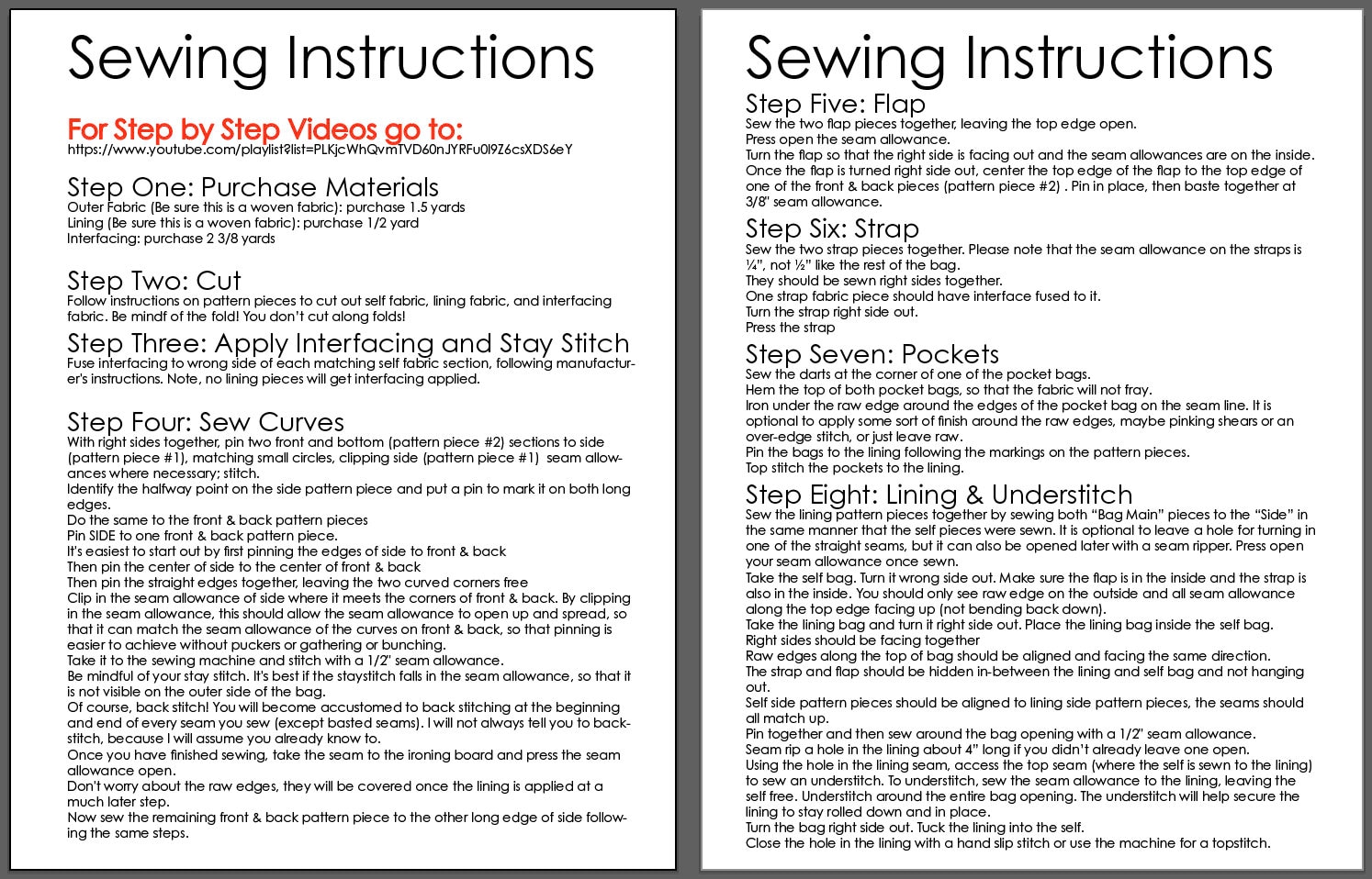 Messenger Bag Pattern & Video Etsy UK