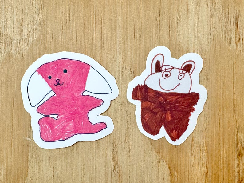 Custom Kids Drawing Stickers – Turn Your Child’s Artwork Into ...
