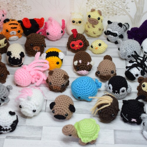 Little Tiny Cute Animal Gifts Crochet Keyring Chicks Bunnys Etsy