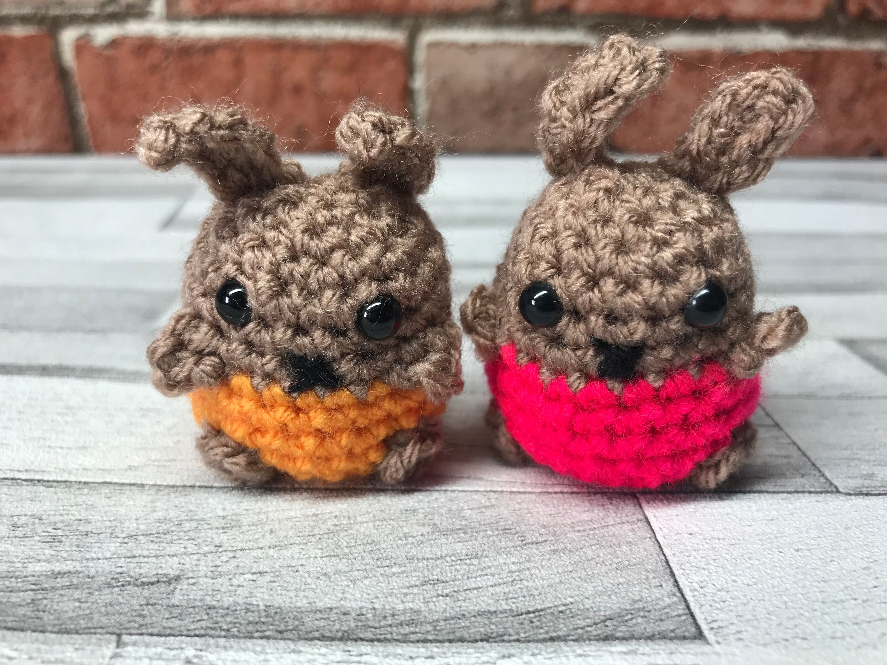 Little tiny cute animal gifts crochet keyring chicks bunnys Etsy