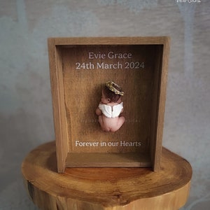 Baby Miscarriage Pregnancy Loss Infant Child Sculpture Heart Angel Wings Remembrance Memorial Personalised Custom Ornament Gift Bereavement