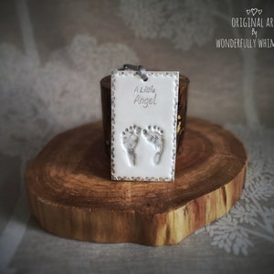 Baby Feet Miscarriage Pregnancy Loss Infant Child Sculpture Heart Angel Wings Remembrance Memorial Personalised Ornament Gift Bereavement