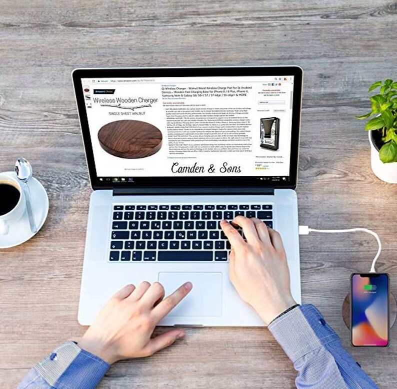 Qi Wireless Charger-Qi Wireless Charger-Walnut Wood wireless charger