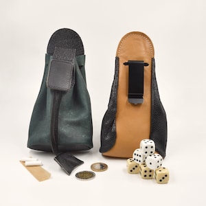 Leder mittelalterliche Taille Tasche, Clip auf einfache Ledertasche, Leder Gürteltasche, Hüfttasche, Tabak Pack Halter, Handy-Beutel