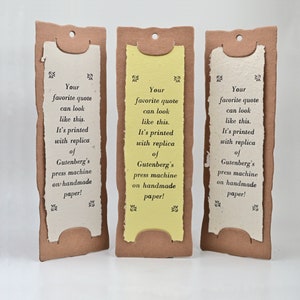 10 Personalisierte Lesezeichen, Dein Text Lesezeichen, handgemachtes Papier Lesezeichen, Buch zitat Druck, Buchclub, Letterpress Technik, Old FashionEd Print