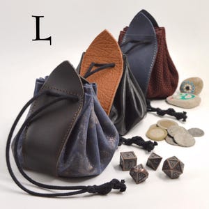 Bolsa de cuero medieval para dados, bolsa para joyas, bolsa unisex hecha a mano, billetera de cuero para monedas, bolsa para monedas para hombres, bolsa de cuero medieval, bolsa para dados