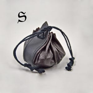 Monedero medieval de cuero, bolso para joyas, bolso unisex hecho a mano, monedero de cuero, monedero para hombre, bolso de cuero con hierbas, bolsa para dados