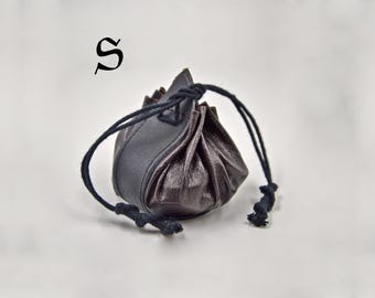 Medieval Leather Coin Pouch, Jewelry Bag, Unisex Hand Made Pouch, Leather Coin Wallet, Mens Coin Pouch, Herb Leather Bag, Dice Bag
