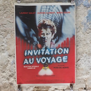 Original Vintage Belgian Movie Poster 1980s Invitation au voyage mid century Eighties 80s wall art affiche de film