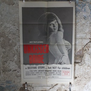 Original vintage película poster unkissed novia 1969 1960 pared arte historia hipnótica no para los niños EE.UU. una hoja de cine recuerdos de película