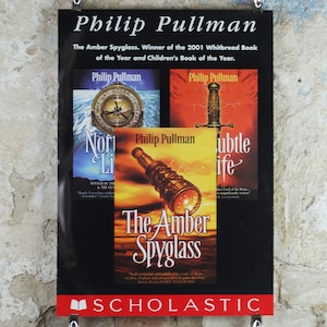 2001 His Dark Materials Original Poster, The Amber Spyglass, von Philip Pullman, Scholastic, alternative Science Fiction, Wandkunst Dekor