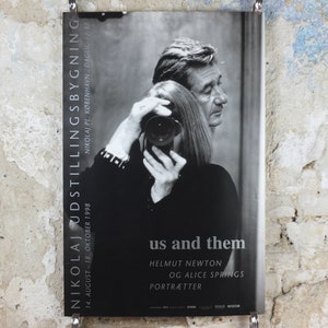 1998 Helmut Newton Poster, Us and Them, Helmut Newton and June Newton, &quot;Alice Springs&quot;, Photography, gallery exhibition, wall art decor