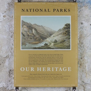 1965 Affiche du parc national de Peak District, Joseph Wright, dales calcaires, voyage et tourisme, sentier pédestre, décoration d’art mural