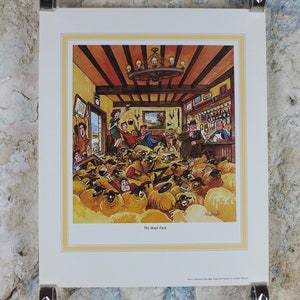1974 Original Vintage Guinness Poster, The Wool Pack, von Norman Thewell, Pub-Liebhaber, Werbung für Bier, Bier, Wandkunst Retro