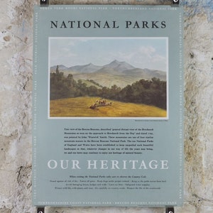 1965 Affiche du parc national Brecon Beacons, john Warwick Smith, Brecknock Mountains, Voyage et tourisme, sentier pédestre, décoration d’art mural