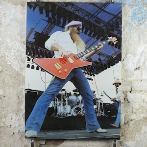 1984 ZZ Top Poster, licenced to Anabas AA136, blues hard rock, band music, wall art decor
