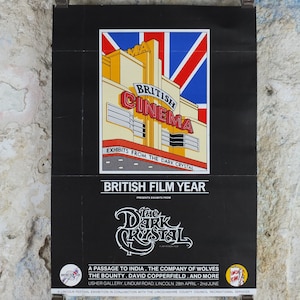 1985 British Film Year Poster, The Dark Crystal, British Cinema, wall art film memorabilia decor