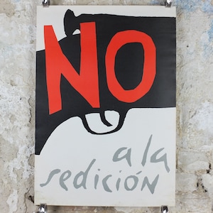 1971 Cartel chileno de Allende, No a la sedición contra Allende, Gobierno socialista chileno, Educación, decoración de arte mural