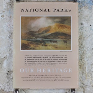1965 Affiche du parc national des North York Moors, John Sell Cotman, Sutton Bank, Voyages et tourisme, sentier pédestre, décoration d’art mural