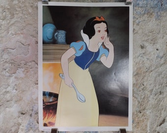Vintage Reprint Poster Snow White and the Seven Dwarfs Poster Walt Disney wall art cinema film memorabilia pop art popart 1970s 1977