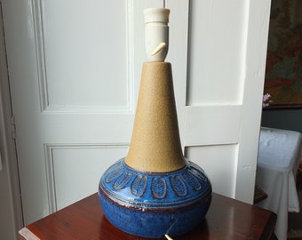 1960s Søholm Einar Johansen Danish Lamp, Stentoj Bornholm, 3041, Scandinavian Design, lighting, earthy pottery ceramic, table or desk lamp