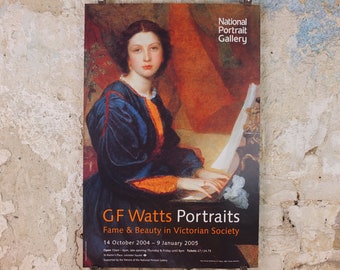 2004 G.F. Watts Poster, Fame and Beauty in Victorian Society, National Portrait Gallery, Symbolism, gallery exhibition, wall art decor