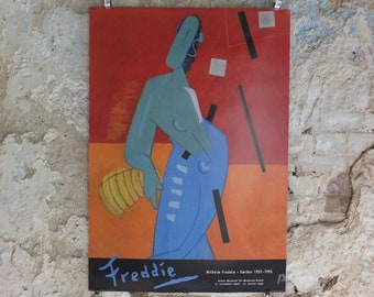 1996 Wilhelm Freddie, Bananas and Flowers 1990, Bananae of Blomster, Abstract Surrealism, gallery exhibition wall art decor