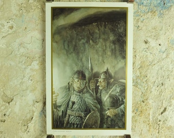 1994 Mordor Goblins and Orcs Poster, Gorbag and Shagrat by Alan Lee, Vintage Lord of the Rings, Tolkien Centenary, print wall art decor